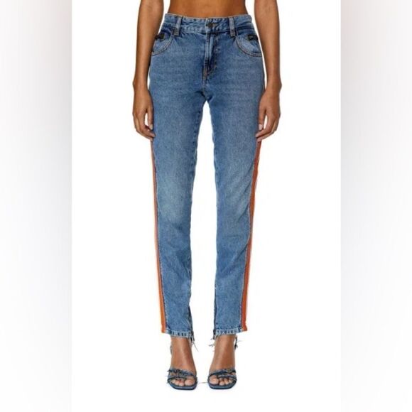 Diesel NWT D-VISION EMAT Straight Leg Denim Jeans Size 28 - Picture 1 of 11